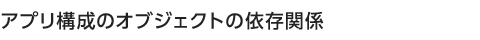 アプリ構成のオブジェクトの依存関係